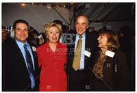 Robert (?), Hillary Clinton, Bernard Rapoport, and Audre Rapoport posing