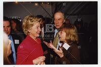 Hillary Clinton, Bernard Rapoport, and Audre Rapoport talking