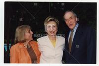 Audre Rapoport, Hillary Clinton, and Bernard Rapoport posing