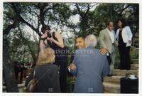 Barack Obama hugging Bernard Rapoport