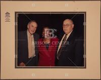 Bernard Rapoport with an unidentified man and woman at a Joint Center for Political and Economic Studies event