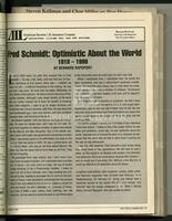 "Fred Schmidt: Optimistic About the World 1918-1999"