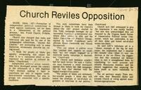 "Church Reviles Opposition"