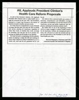 "AIL Applauds President Clinton's Health Care Reform Proposals"