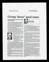 "Giving 'donor' a good name"
