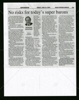 "No risk for today's super barons"