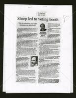 "Sheep led to voting booth"