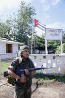 Guard at Cuban Embassy in Grenada