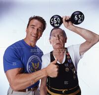 Arnold Schwarzenegger and Milton Berle