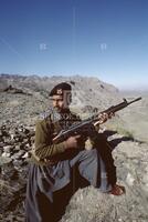 Pakistan soldier watching over Khyber Pass