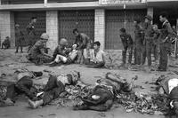 Wounded and dead in a Saigon street during the Tet Offensive