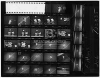Contact sheet of Woody Allen playing tennis