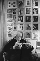 General Omar Bradley at home reading