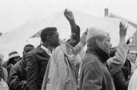 Protestors gathering during voting rights marches in Alabama