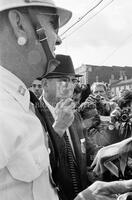 H. Stanley Fountain reads march injunction to marchers in Selma