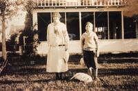 Unidentified woman and boy