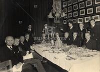 Unidentified men after a celebratory meal