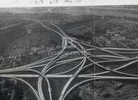 Aerial photograph of freeway interchange