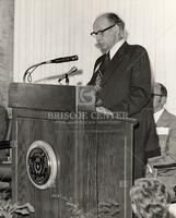 Professor R. H. Bing of the Dept. of Mathematics at the microphone. (12)