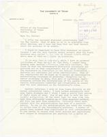 Letter from Robert L. Montgomery, Jr., to Dr. Smiley, UT President
