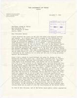 Letter from Benjamin F. Wright to UT President Joseph R. Smiley regarding dormitory controversy