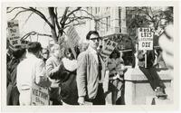 Photograph of students protesting against Vietnam war
