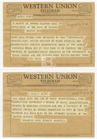 Telegram from Brandeis University Student Council protesting the presence of segregationist policies on the University of Texas campus