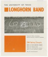 Program for The University of Texas Longhorn Band 1964 Spring Concerts