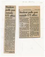 Austin American-Statesman article – "Student pulls gun outside UT office"