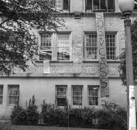 Photograph of building with anti SDS signs