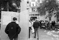 Waller Creek Protest, Architecture Students Making Shirts on Mall