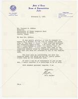 Letter from Texas Representative Bill Walker to Vincent R. DiNino, Director of The Longhorn Band