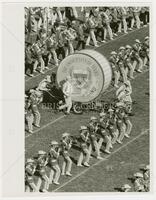 Photograph of Longhorn Band and Big Bertha drum