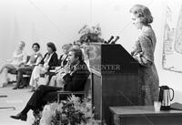Photograph of Lady Bird Johnson at Salute to Women Conference, LBJ Library