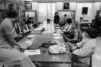 Photograph of women in computer science seminar at A. C. (Academic Center)