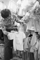 Photograph of Longhorn paraphernalia (T-shirt buying)