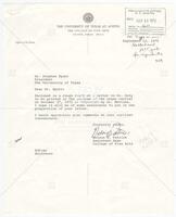 Letter from Nelson G. Patrick regarding attached rough draft of letter
