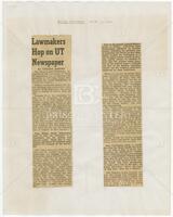 Article: "Lawmakers Hop on UT Newspaper"