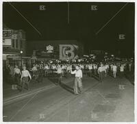 Photograph of Torchlight Parade - part of Round-Up?, Fall 1951
