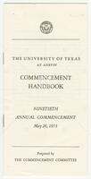 Commencement Handbook – Ninetieth Annual Commencement