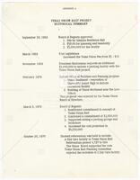Texas Union East Project Historical Summary, ca. 1991