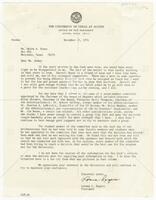 Letter from President Lorene L. Rogers regarding choosing of new head football coach