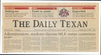 Clipping: "Administrators, students discuss MLK statue committee"