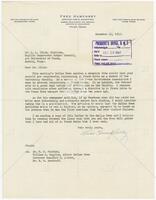 Letter from Fred Humphrey regarding J. Frank Dobie