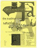 Flier for Forty Acres Fest, April 9, 1994