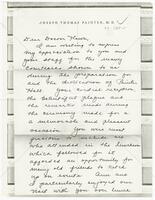 Copy of letter from Joseph Thomas Painter, M.D., to UT President Peter Flawn