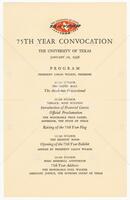 75th Year Convocation Program