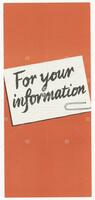 "For your information" – 75th Year UT Information Brochure