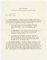Report of Dean Glenn E. Barnett to President Smiley regarding the October 19 "Kinsolving Incident" and Related Events