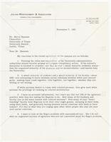 Letter from Julian Montgomery to Dr. Harry Ransom, Chancellor, University of Texas, regarding the recent agitations on campus